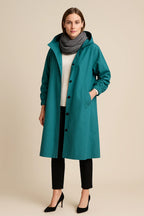 Ruby – Trench Lungo con Cappuccio da Donna con Tasche