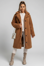 Cappotto elegante in peluche da donna