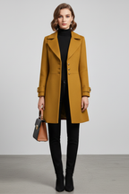 Cappotto Invernale da Donna in Misto Lana con Bottoni Frontali