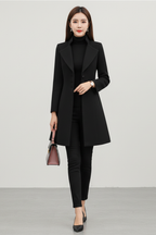 Cappotto Invernale da Donna in Misto Lana con Bottoni Frontali