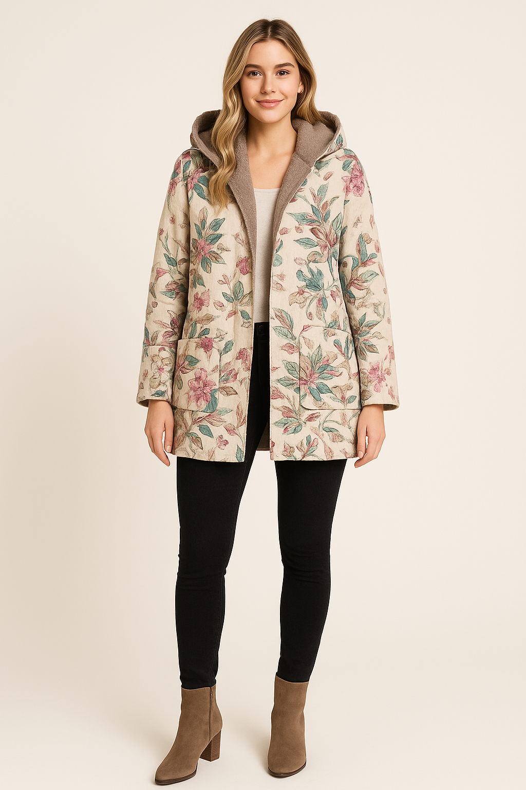 Giacca Invernale Floreale da Donna