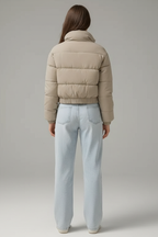 Piumino Corto da Donna Giacca Imbottita Calda Invernale