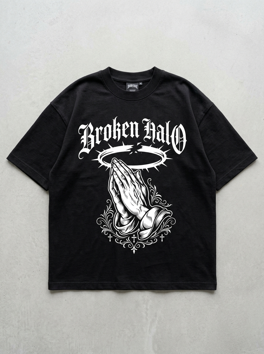 T-Shirt Oversize Broken Halo - Vista frontale