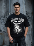 T-Shirt Oversize Broken Halo - Indossata