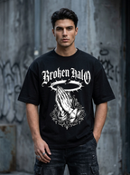 T-Shirt Oversize Broken Halo - Indossata