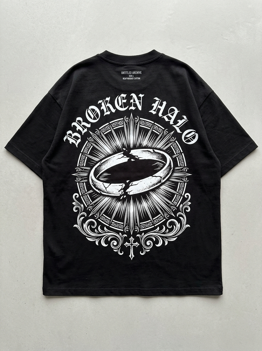 T-Shirt Oversize Broken Halo - Vista posteriore