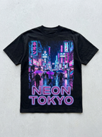 T-Shirt Oversize Neon Tokyo - Vista frontale