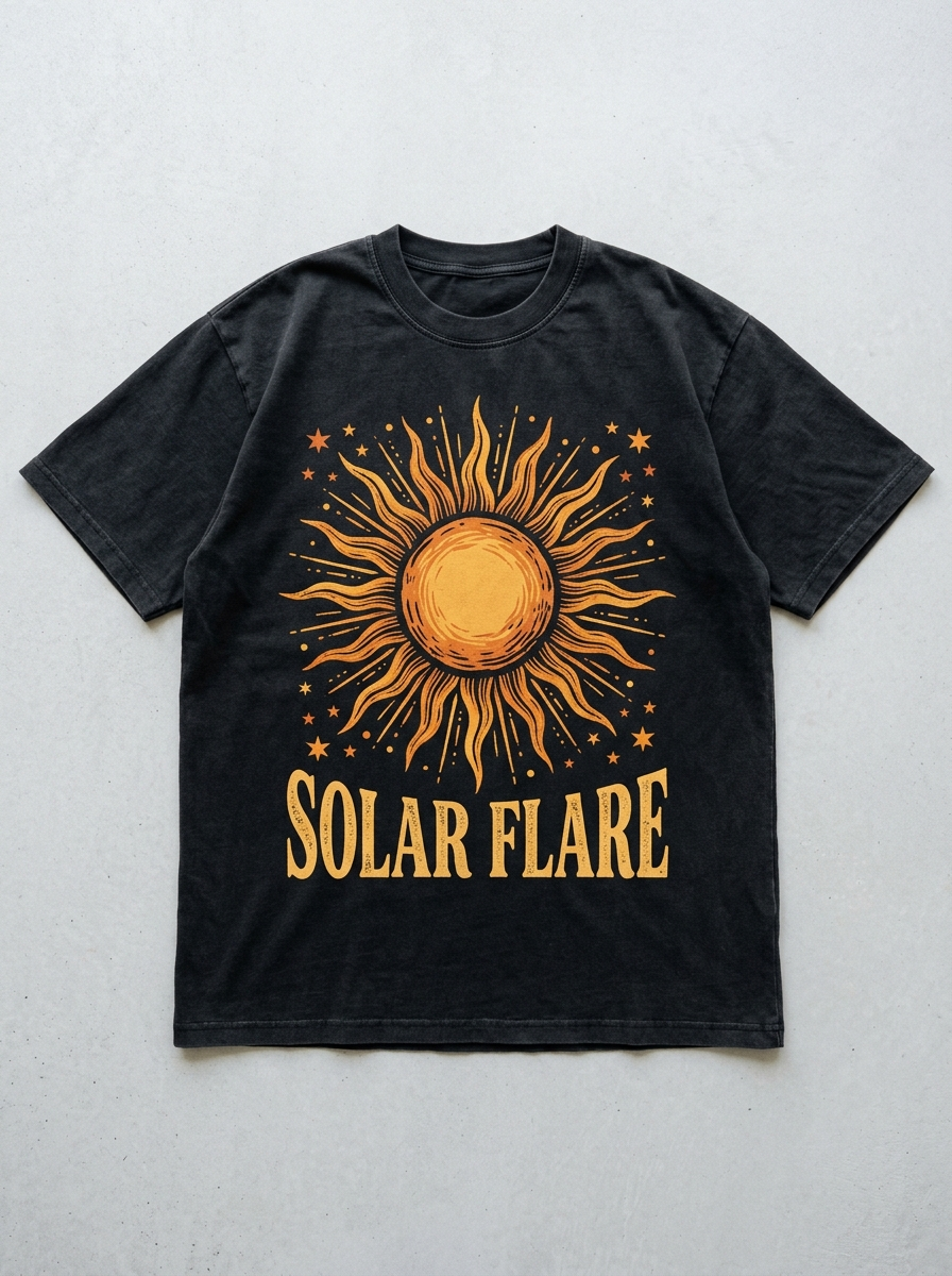 T-Shirt Oversize Solar Flare - Vista frontale