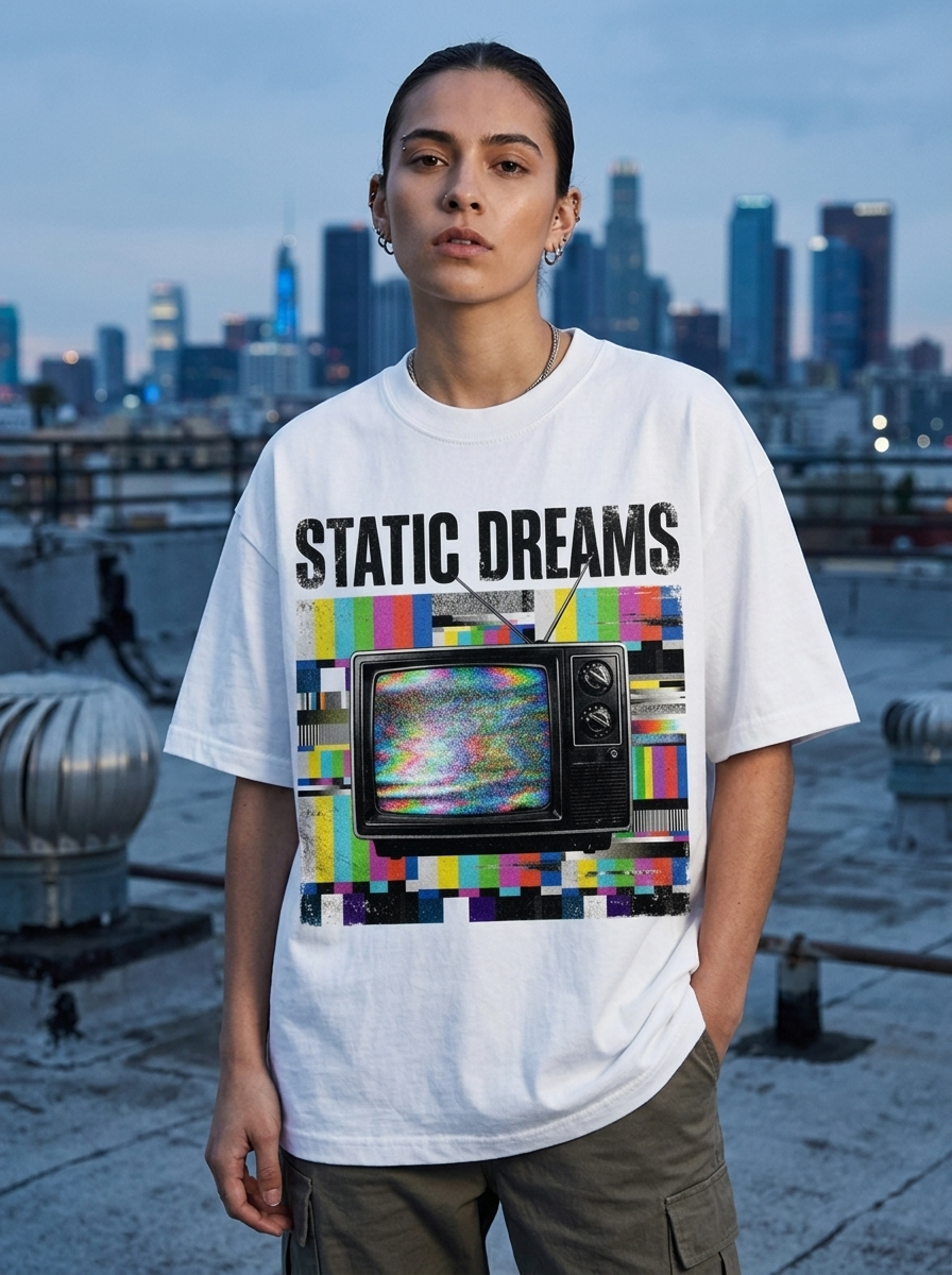 T-Shirt Oversize Static Dreams - Indossata