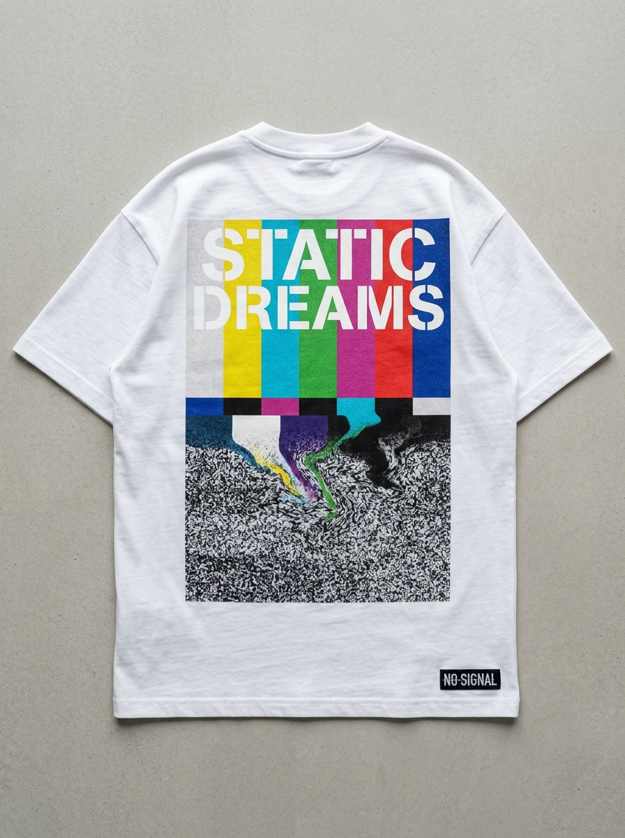 T-Shirt Oversize Static Dreams - Vista posteriore
