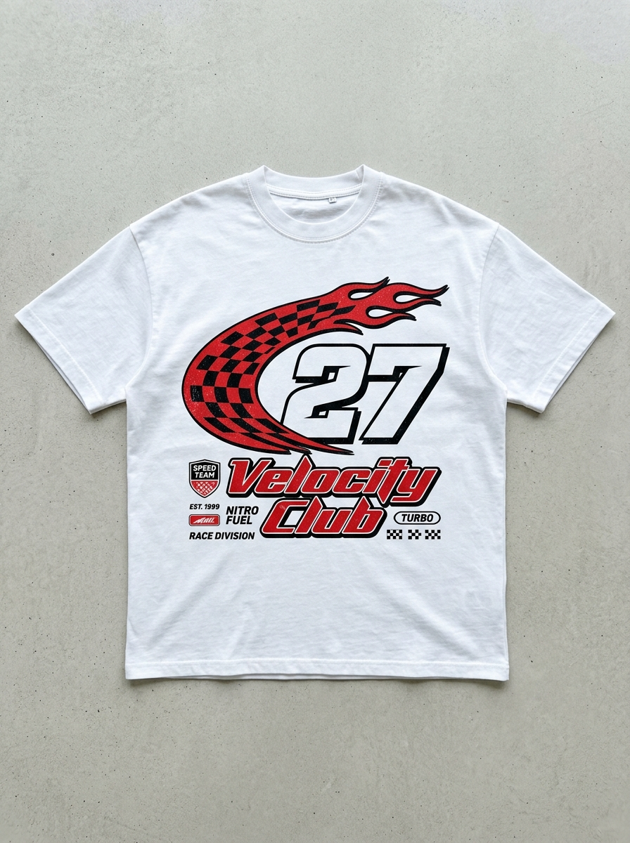 T-Shirt Oversize Velocity Club - Vista frontale